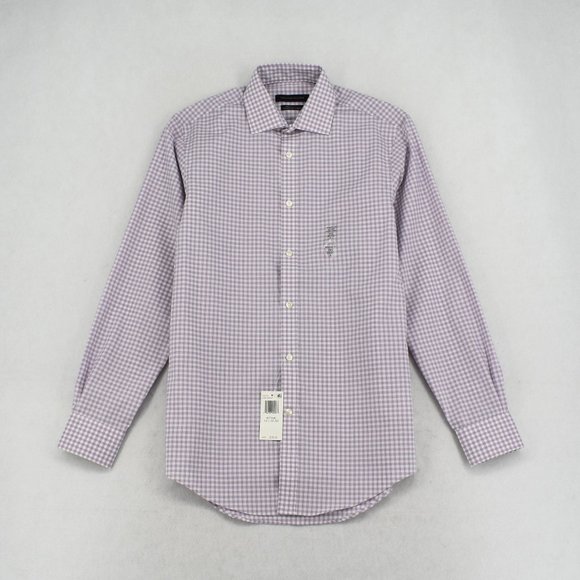 Tommy Hilfiger Dress Shirt Mens Athletic Fit Stretch Button Up Purple 14.5 32/33 - Picture 1 of 8
